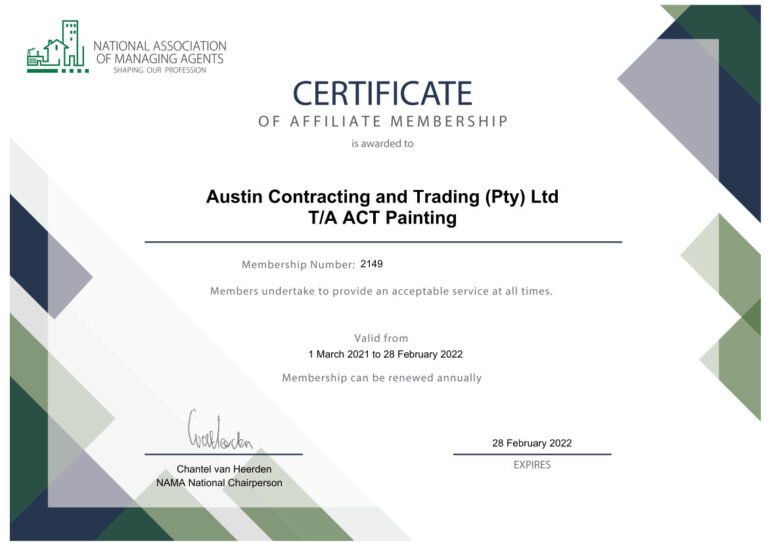 Affiliate member certificate